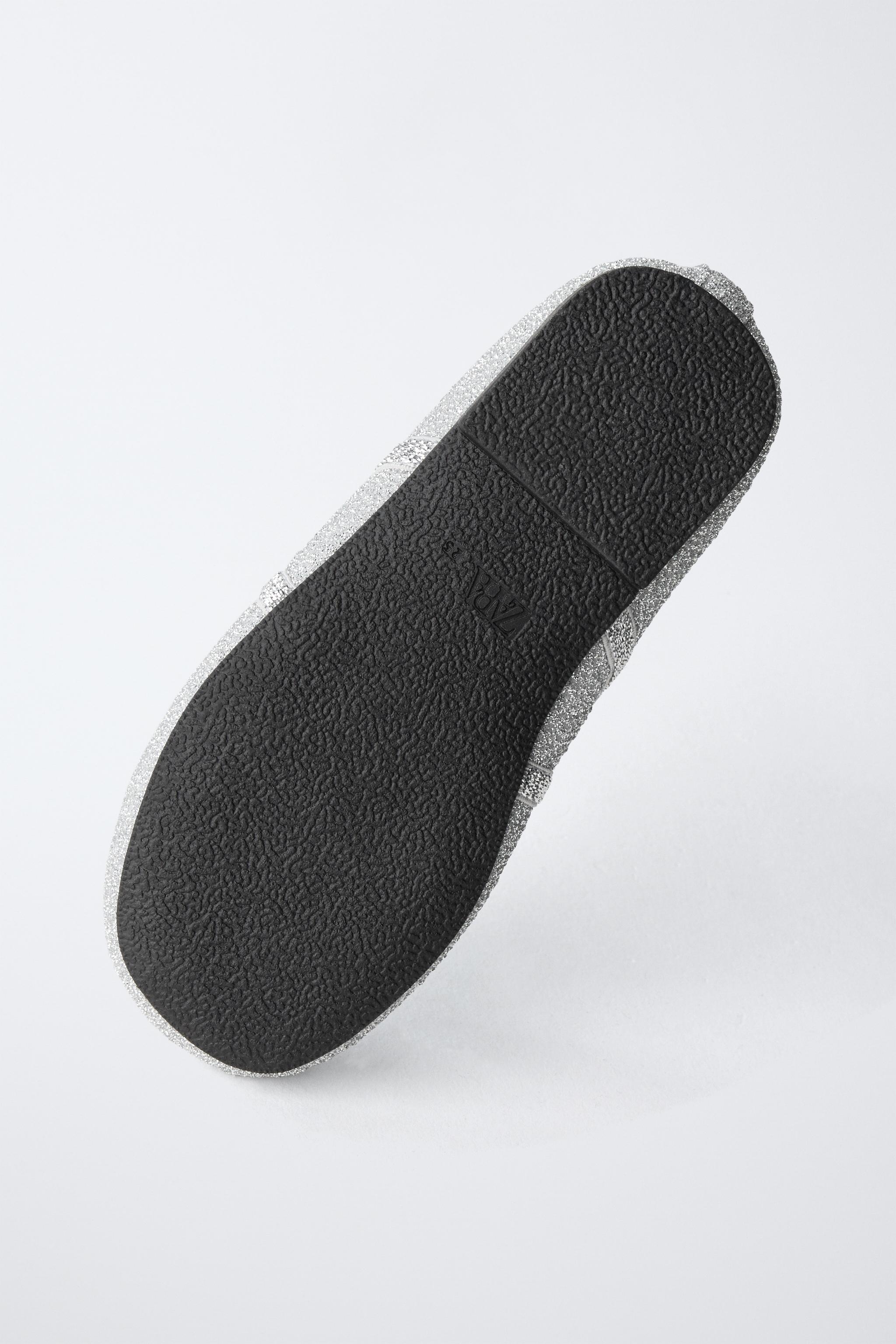 SILVER PARTY BALLET FLATS